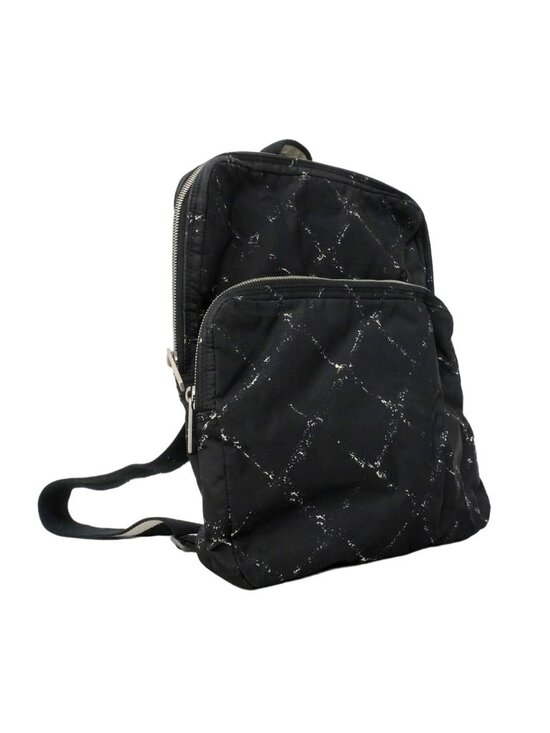Chanel Backpack Vintage Travel Nylon Black Silver main image 9